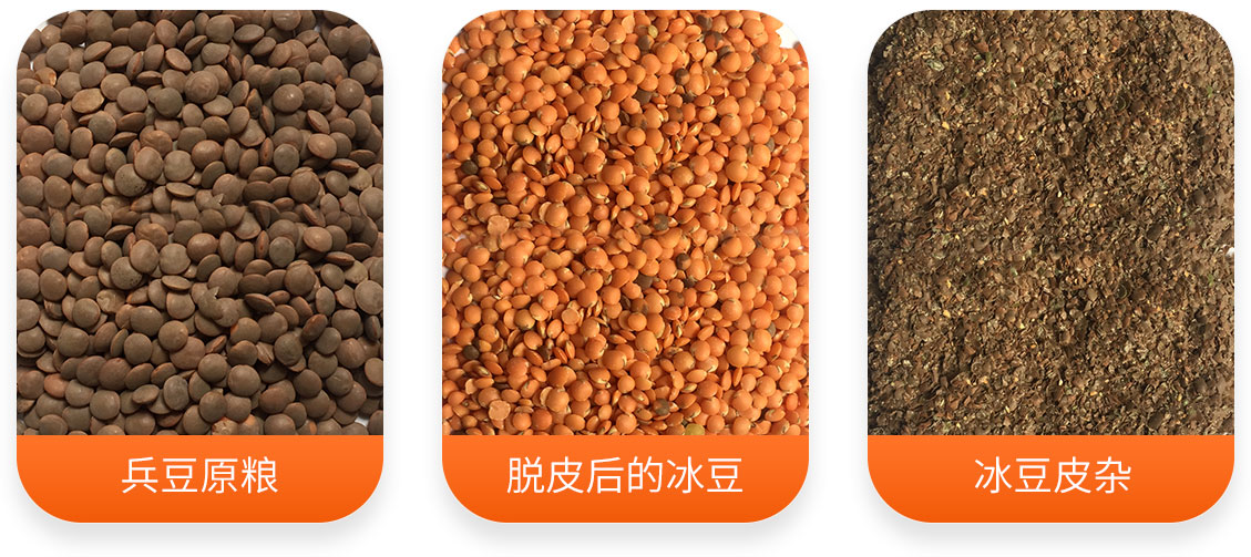 豆類脫皮成套設備產成品圖