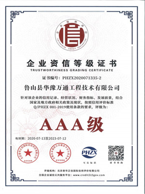 企業(yè)資信等級證書-AAA級