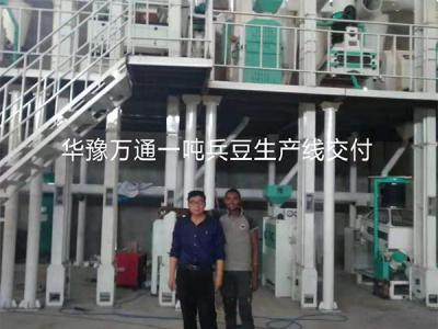 埃塞俄比亞1噸兵豆脫皮破瓣生產線